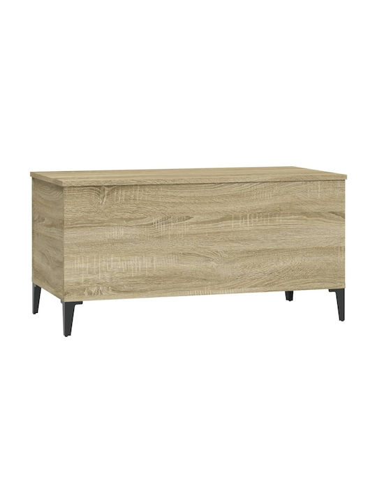 Rectangular Central Wooden Coffee Table with Lifting Mechanism Sonoma M90xW44.5xH45cm