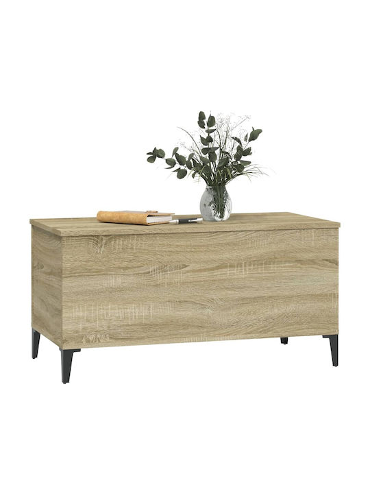 Rectangular Central Wooden Coffee Table with Lifting Mechanism Sonoma M90xW44.5xH45cm