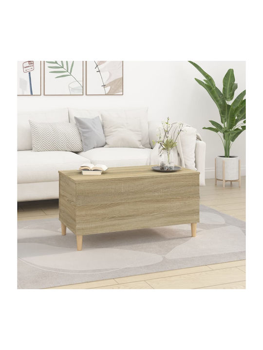 Rectangular Central Wooden Coffee Table with Lifting Mechanism Sonoma M90xW44.5xH45cm