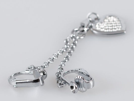 CyprusLoveShop Σφιγκτήρες Θηλών Intimate Heart-Shaped Chain Silver