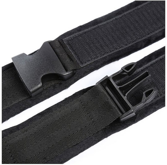 Dream Love Ohmama Fetish Hook & Loop Fastener Nylon Wrist Restraints Handcuffs in Black Color