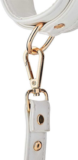Dream Toys Blaze Elite Leather Handcuffs Cătușe White