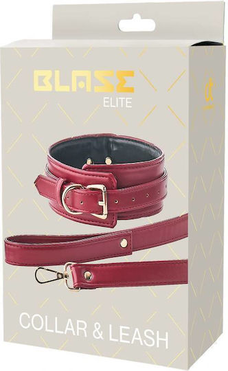 Dream Toys Blaze Elite Leather Collar & Leash Яка Red