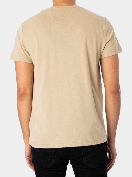 Gant The Original Herren T-Shirt Kurzarm Beige