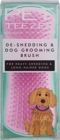 Tangle Teezer Pet Teezer Detangling Brush Large / Medium for Misc Hair Lengths for Hair Removal Turquoise Veraman/Rose