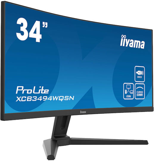 Iiyama Prolite XCB3494WQSN-B5 Ultrawide VA Curved Monitor 34" QHD 3440x1440