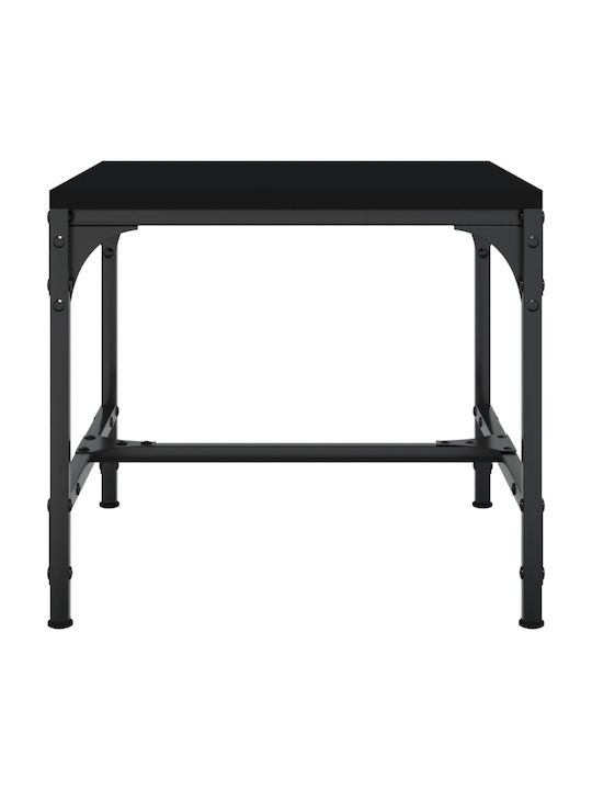 Square Side Table Wooden Black L40xW40xH35cm.
