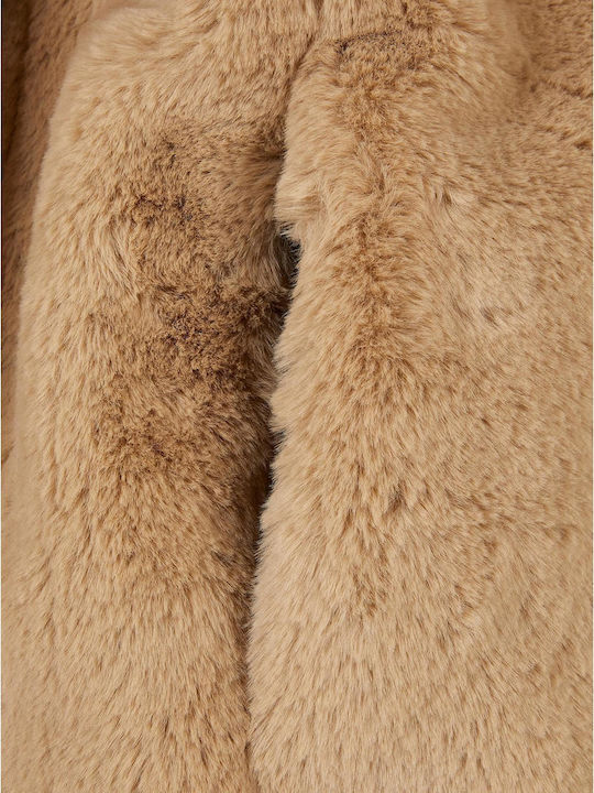 Κοντή Γυναικεία Γούνα Dark Beige