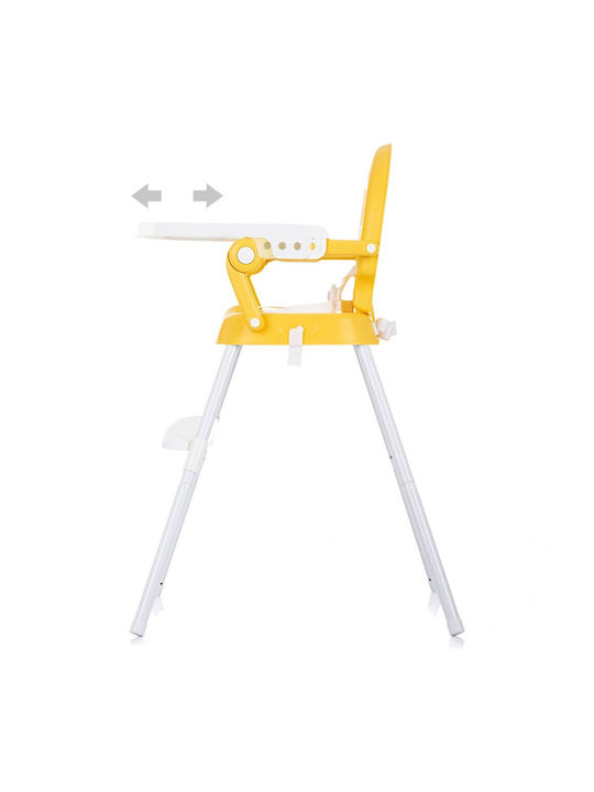 Chipolino BonBon Foldable Highchair 3 in 1 with Metal Frame & Plastic Seat Yellow