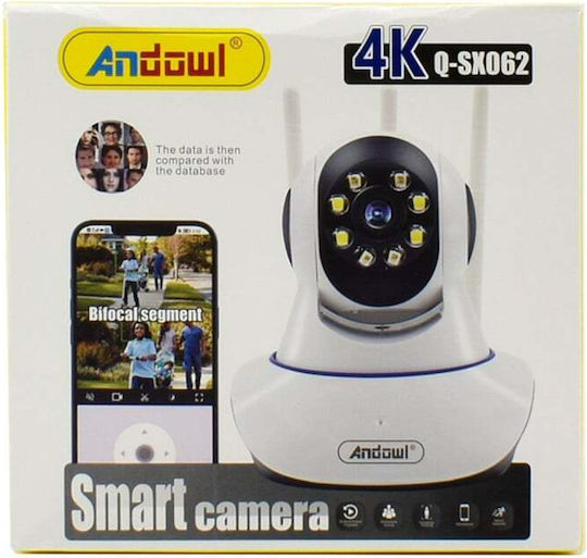 Andowl Q-SX0624 IP Κάμερα Παρακολούθησης Wi-Fi 4K Αδιάβροχη με Αμφίδρομη Επικοινωνία