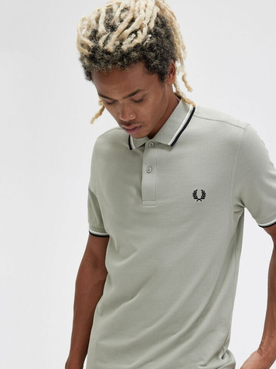 Fred Perry Ανδρικό T-shirt Polo Χακί