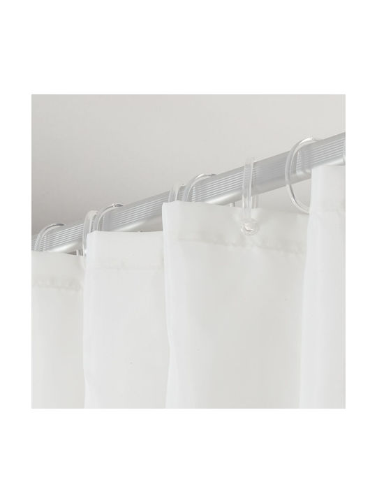Sealskin Flow Shower Curtain Fabric 180x200cm White / Grey 800142