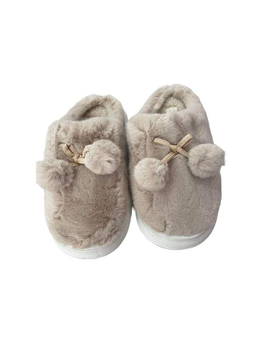 Jomix MD3481 Women's Slipper with Fur In White Colour