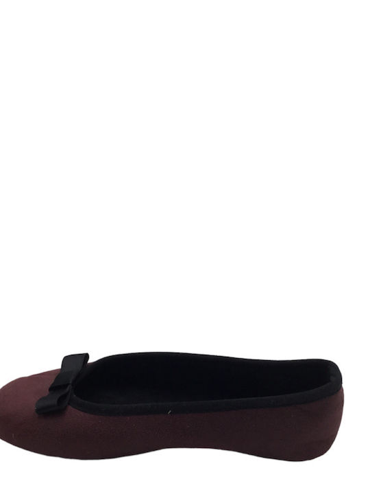 Damen Winter Hausschuhe Ballerinas Comfy 62521-Bordeos