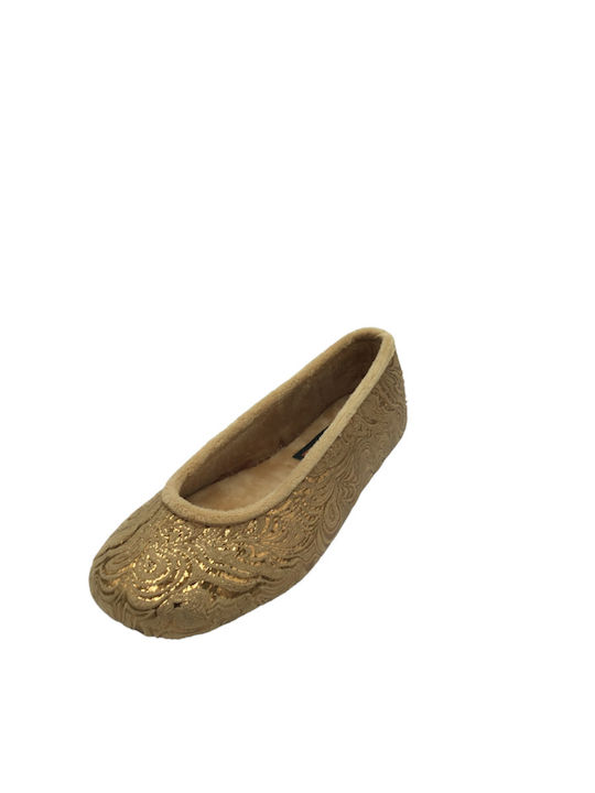 Women's winter slippers ballerinas Comfy G3136-Beige