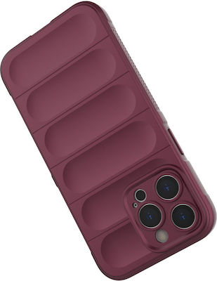 Magic Shield Umschlag Rückseite Silikon Burgundy (iPhone 14 Pro Max)