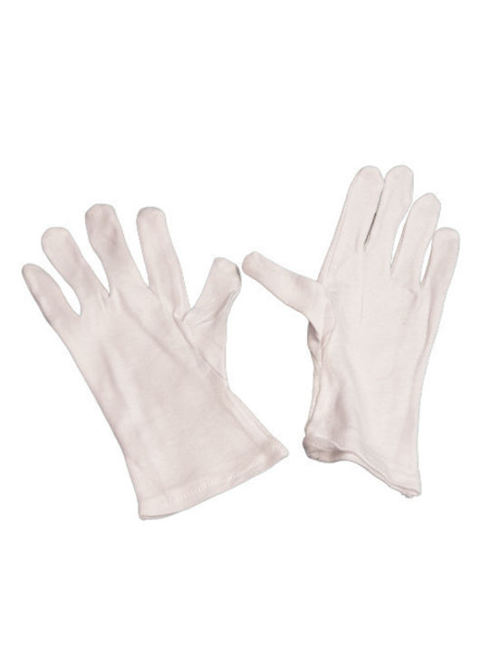 Mănuși albe din pânză (tip bumbac)