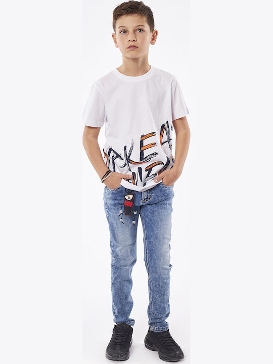 Kinder Schlaghose Jeans Blau