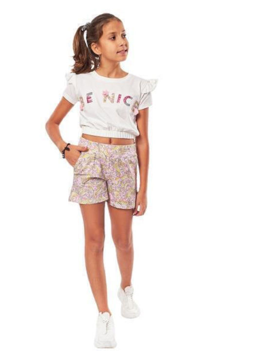Evita Kids Set with White Shorts 2 Pieces Evita Kids Set with White Shorts 2 Pieces