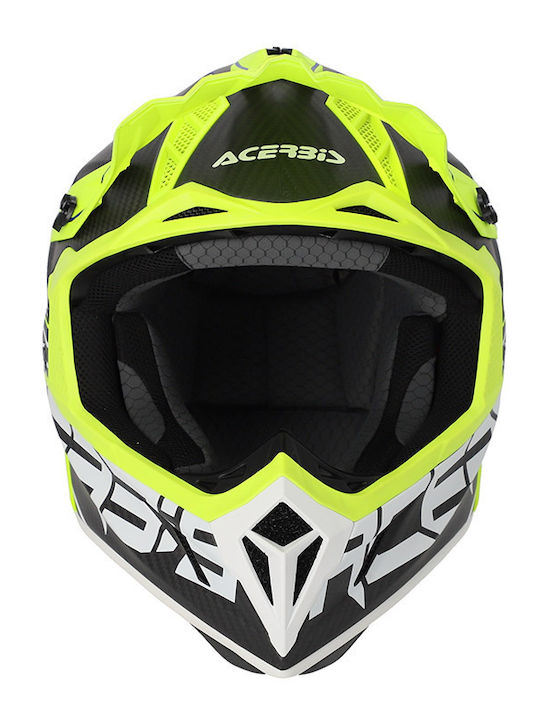 Acerbis Steel Carbon Black/Fluo Yellow Motorcycle Helmet Motocross ECE 22.06 1000gr