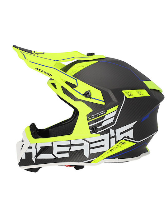 Acerbis Steel Carbon Motocross Helmet ECE 22.06 1000gr Black/Fluo Yellow