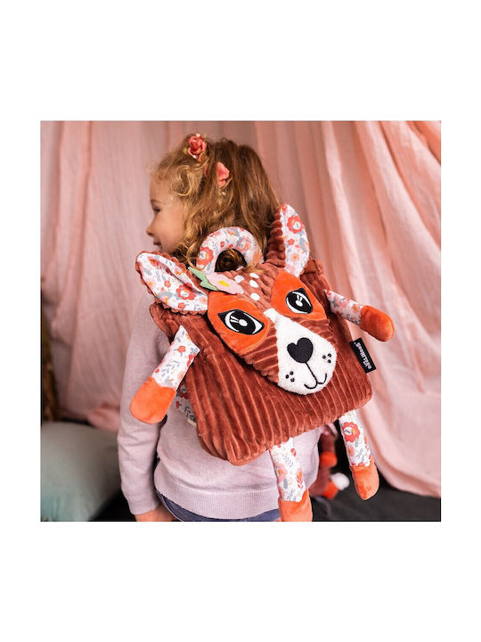 Les Deglingos Melimelos the Deer Детска чанта Раница Кафяв 25брx25брсм.
