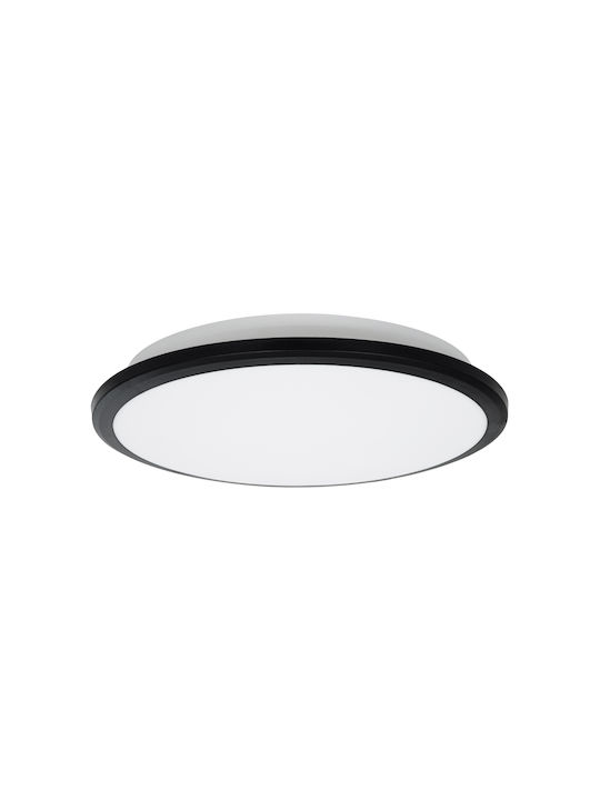 GloboStar Tuffin Deckenleuchte Badezimmer 30cm Schwarz mit Integrierter LED