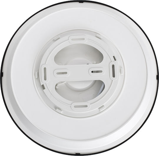 GloboStar Tuffin Ceiling Mount Light Bathroom 30cm Black with Integrated LED