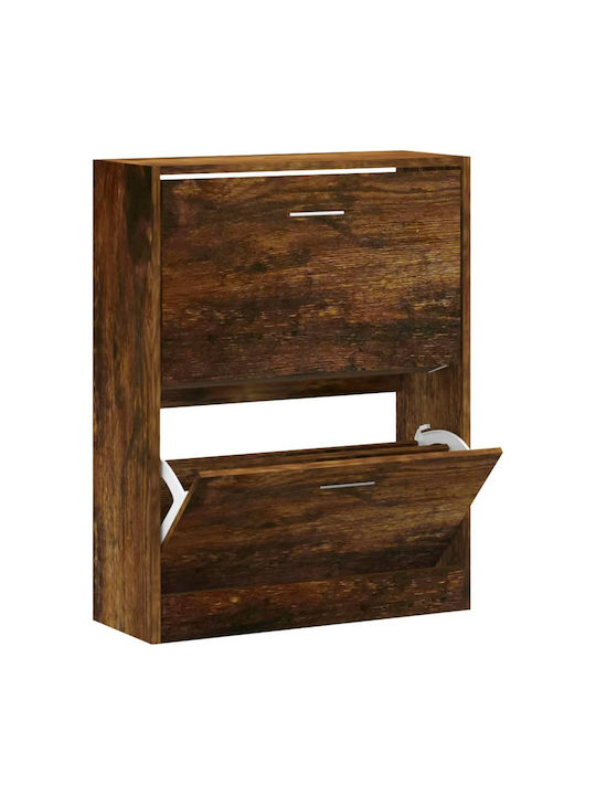 Suport pentru pantofi cu 2 Rafturi Oak L63xW24xH81cm
