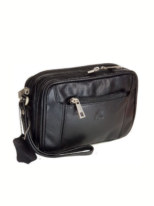 Leather Men's Bag Handbag Black