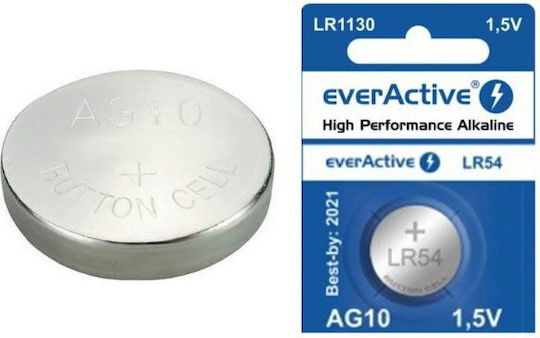 EverActive AG10/LR1130 Алкален Батерия За часовници LR54 1.55V 1бр