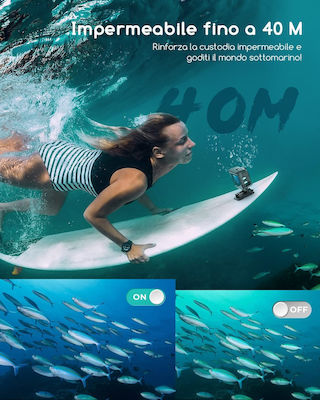 COOAU SPC05S Action Camera 4K Ultra HD Υποβρύχια με WiFi Μαύρη με Οθόνη 2"