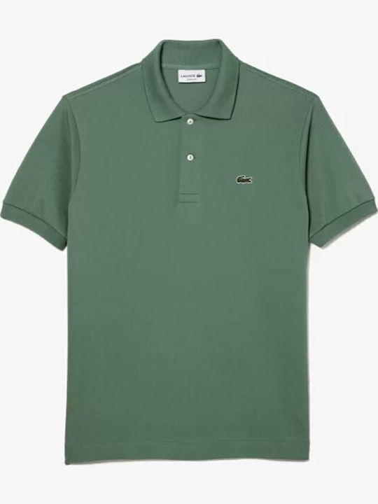 Lacoste Polo Μπλούζα Κοντομάνικη Χακί