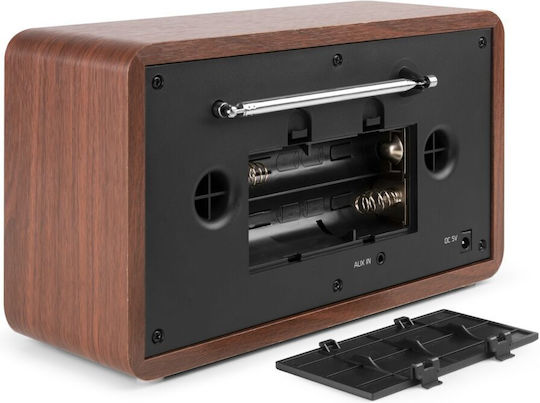 Audizio Foggia Ретро Настолен Радио с Мрежово Захранване и на Батерии DAB+ с Bluetooth Сив