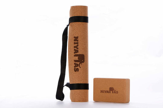 Niyamas Yogablock in Braun Farbe
