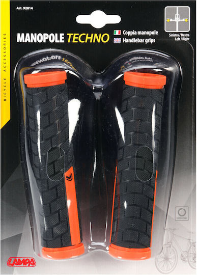 Lampa Techno L9281.4 Χειρολαβές Ποδηλάτου σε Μαύρο Χρώμα 130mm