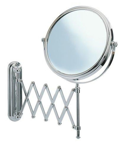 Wenko Makeup Mirror Wall Wall Mirror Deluxe 38x38cm Silver