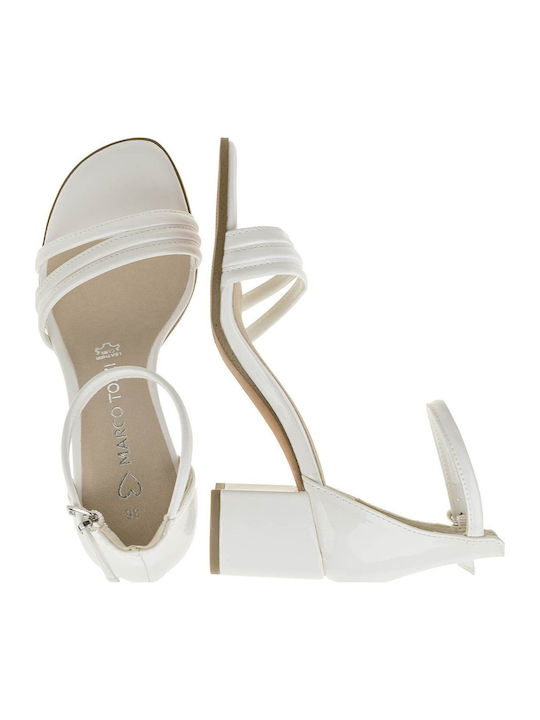 Sandals from Patent Leather Ivory Patent