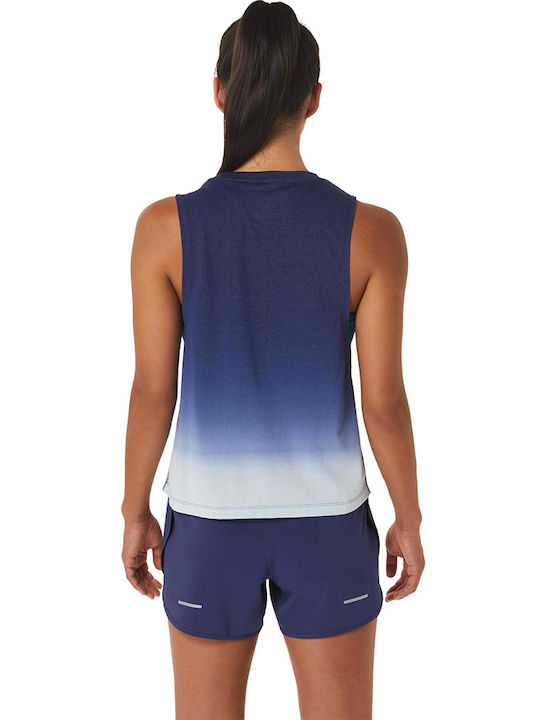 ASICS Women's Athletic Blouse Sleeveless Navy Blue