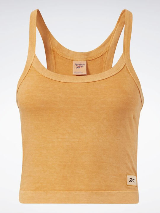 Classics Natural Women's Summer Crop Top Cotton with Straps Peach Fuzz