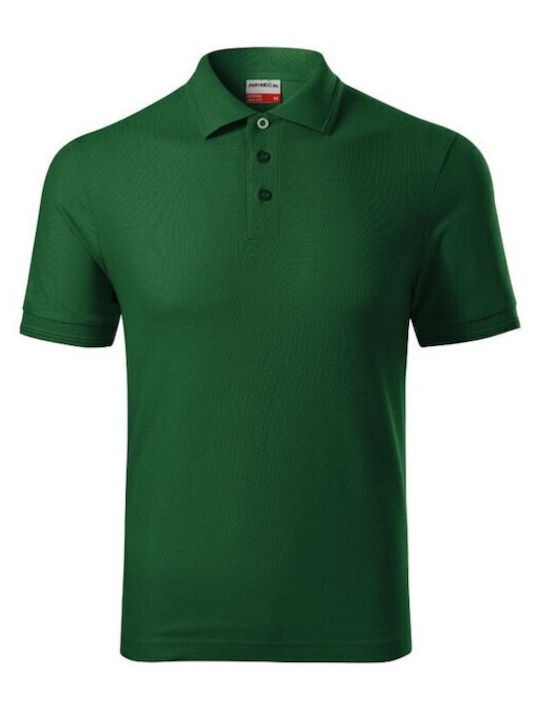 Malfini Ανδρικό T-shirt Polo Πράσινο