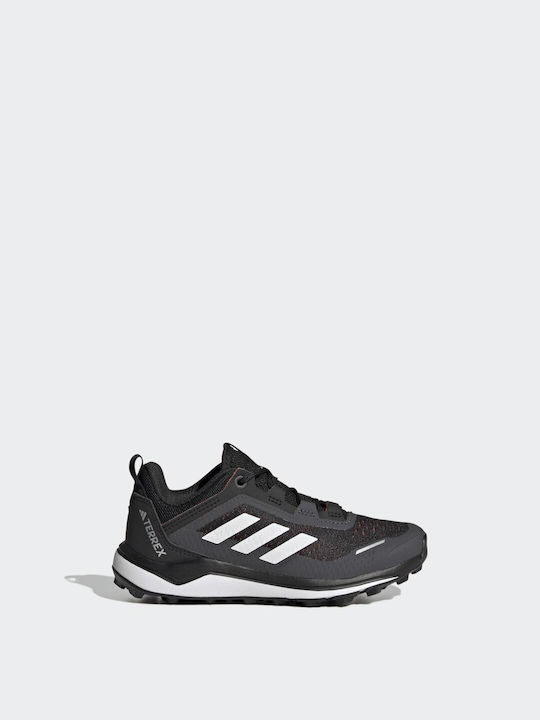 Terrex Agravic Kids Sports Shoes Running with Laces Core Black Crystal White Solar Red