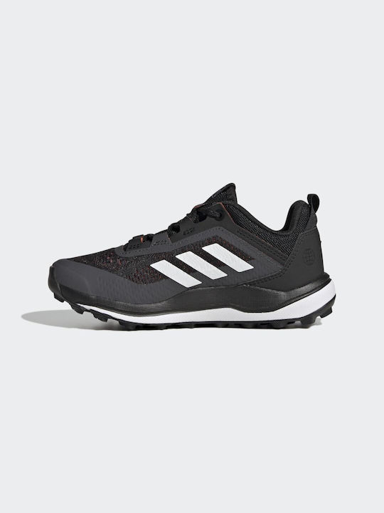 Terrex Agravic Kids Sports Shoes Running with Laces Core Black Crystal White Solar Red
