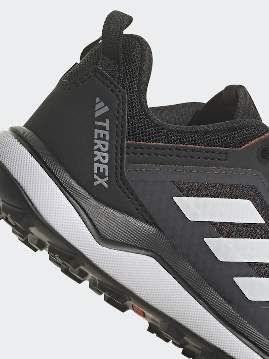 Terrex Agravic Kids Sports Shoes Running with Laces Core Black Crystal White Solar Red