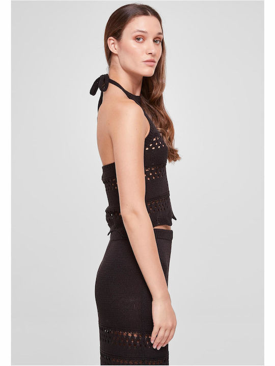 Women's Summer Sleeveless Black Top