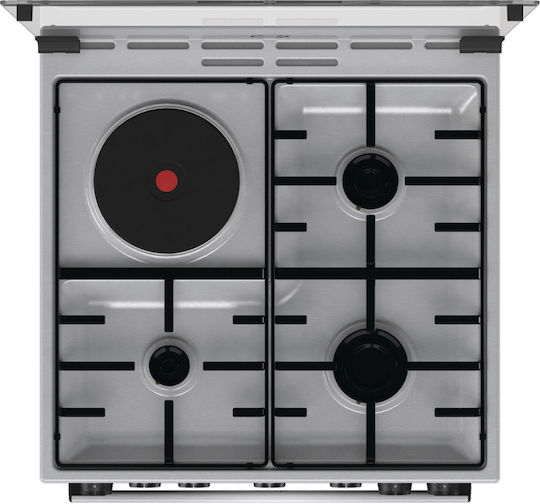 Gorenje Gk 6b41 Xd Готварска печка 71лт с котлони на природен газ и ток Ш60см. Inox