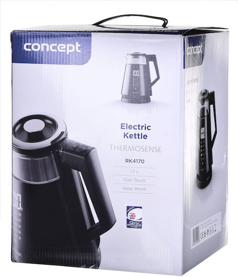 Concept RK4170 Βραστήρας 1.7lt 1700W Μαύρος