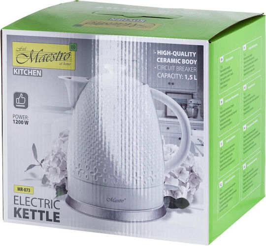 Maestro Βραστήρας 1.2lt 1200W Λευκός