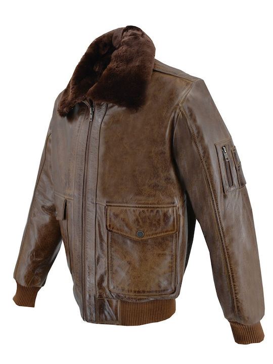 Leather 100 ΔΕΡΜΑΤΙΝΟ ΑΝΔΡΙΚΟ ΜΠΟΥΦΑΝ ΚΩΔΙΚΟΣ:37-M-PILOT (BROWN)