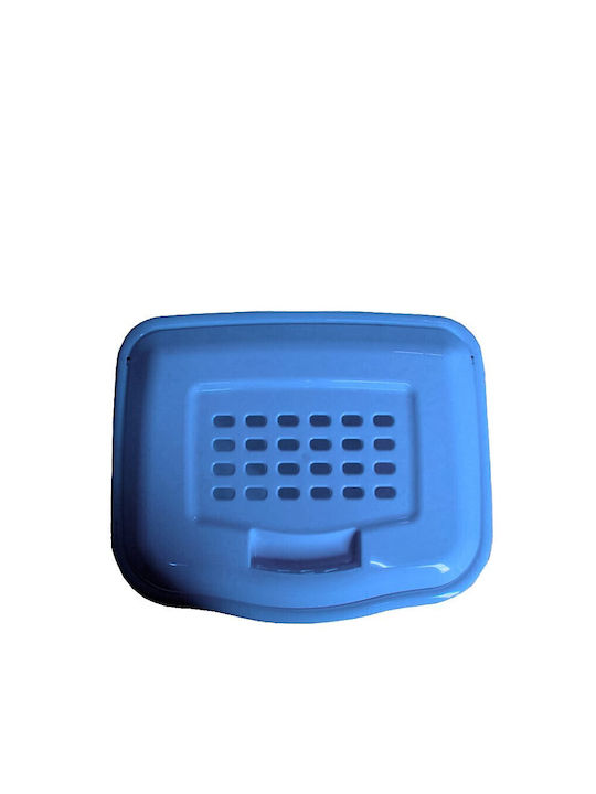 85.460/28 Laundry Basket Plastic with Cap 43x36x55cm Blue